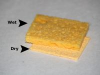 Soldering Iron tip Cleaning Sponge wet and dry
