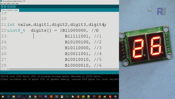 74HC595 LED Display: Code Module
