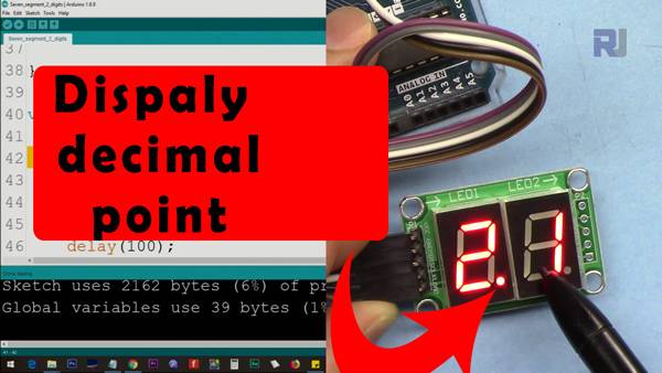 74HC595 LED Display: Decimal point displayed