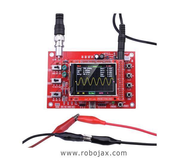 DSO138 digital oscilloscope: Connected to power