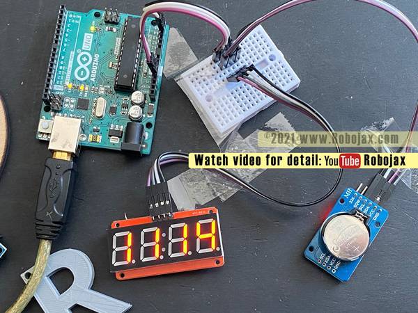 Digital clock with HT16K33 and DS1307: main