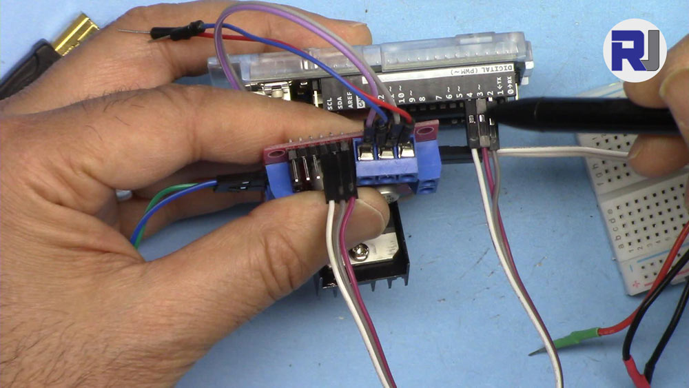 L298N with pot and push buttons
