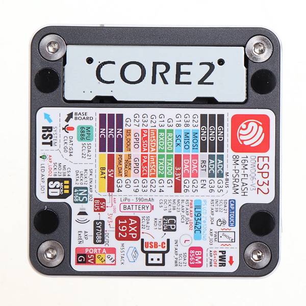 M5Stack Core2: Back-top
