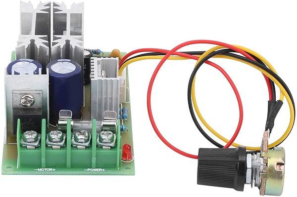 20A DC PWM Motor Speed Controller: Front view