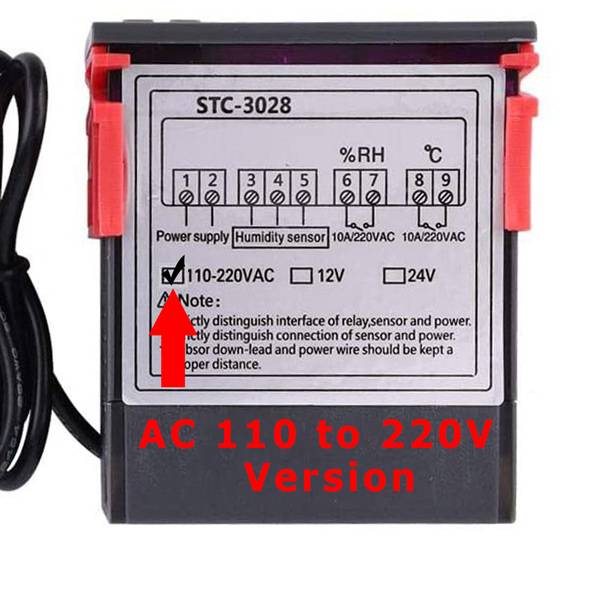 STC-3028 Image: 120V or 220V AC version mark