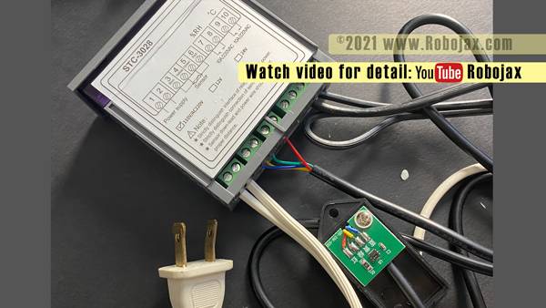 STC-3028 Image: SHT20 Sensor wires connected