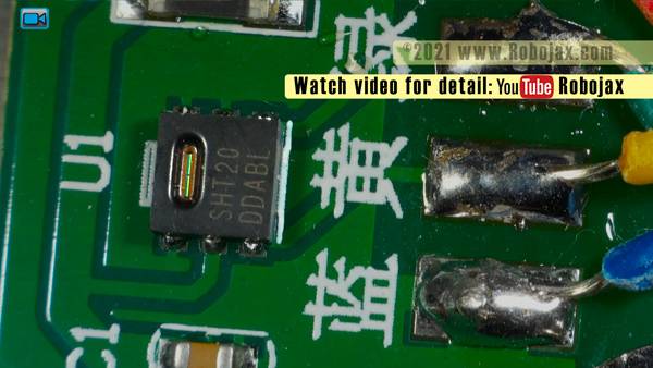 STC-3028 Image: SHT20 PCB Sensor board opened