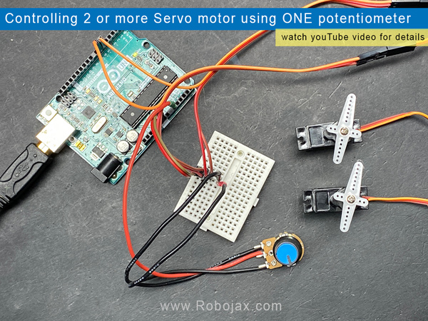 Multiple Servo one pot.: Main setup top view