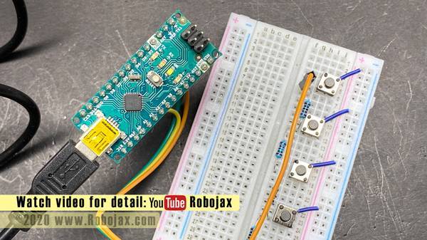 Multiple push button to on pin : Using Arduino NANO