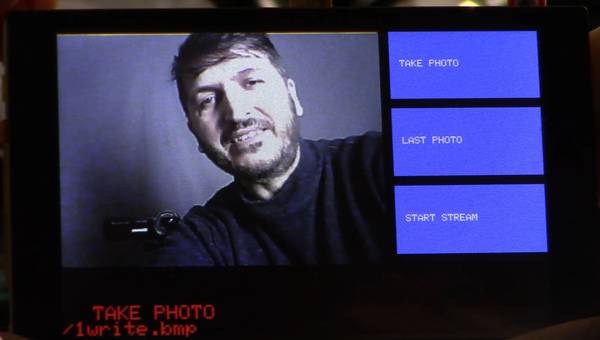 ESP32 TFT LCD module: test of camera